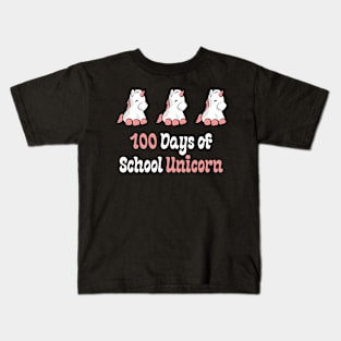 100 Days of School Unicorn Kids T-Shirt